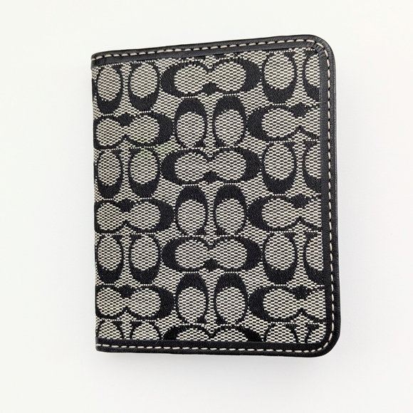 Coach Accessories - Coach Vintage Y2K Signature Logo Card/Photo Holder with 2 Plastic Covered Slots
